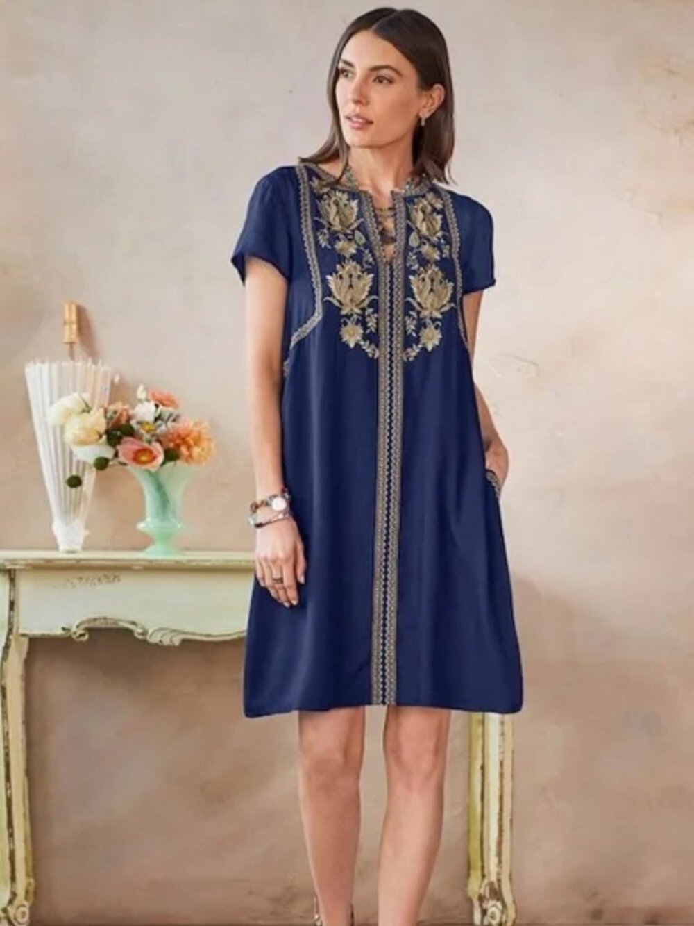 Sundance Venezia Embroidered Dress